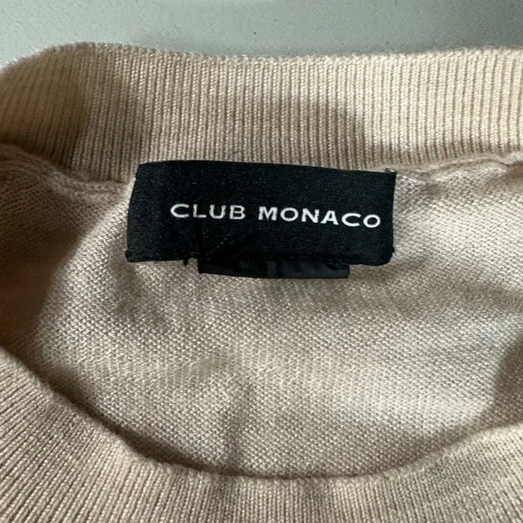 A376 Club Monaco Wool Two layer slip long sleeve top sweater - Picture 6 of 9